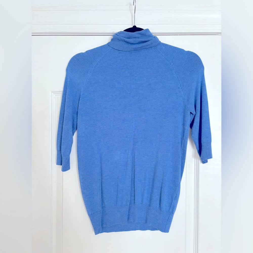 Zara Blue Heather Turtleneck Sweater